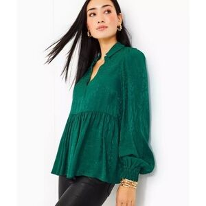 Lilly Pulitzer Jade Green Blouse